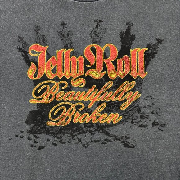 Jelly Roll “Beautifully Broken” Graphic T-Shirt Size Medium - Picture 2 of 4